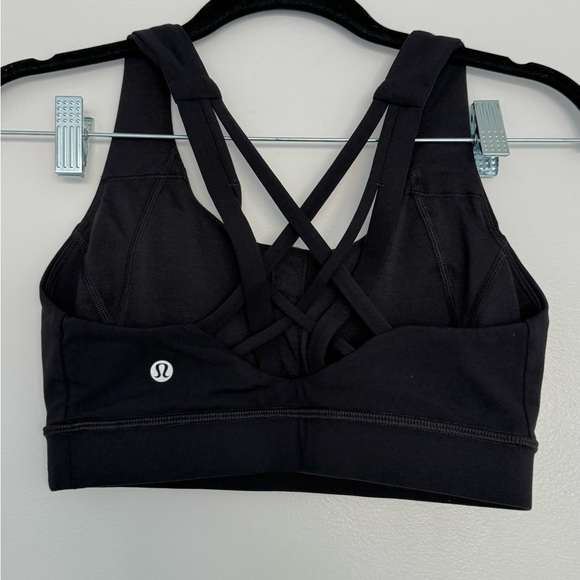 lululemon Black Strappy Sports Bra luxtreme perfection condition activewear gym - Picture 6 of 10